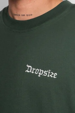 HEAVY EMBO T-SHIRT DARK GREEN