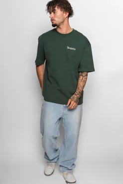 HEAVY EMBO T-SHIRT DARK GREEN