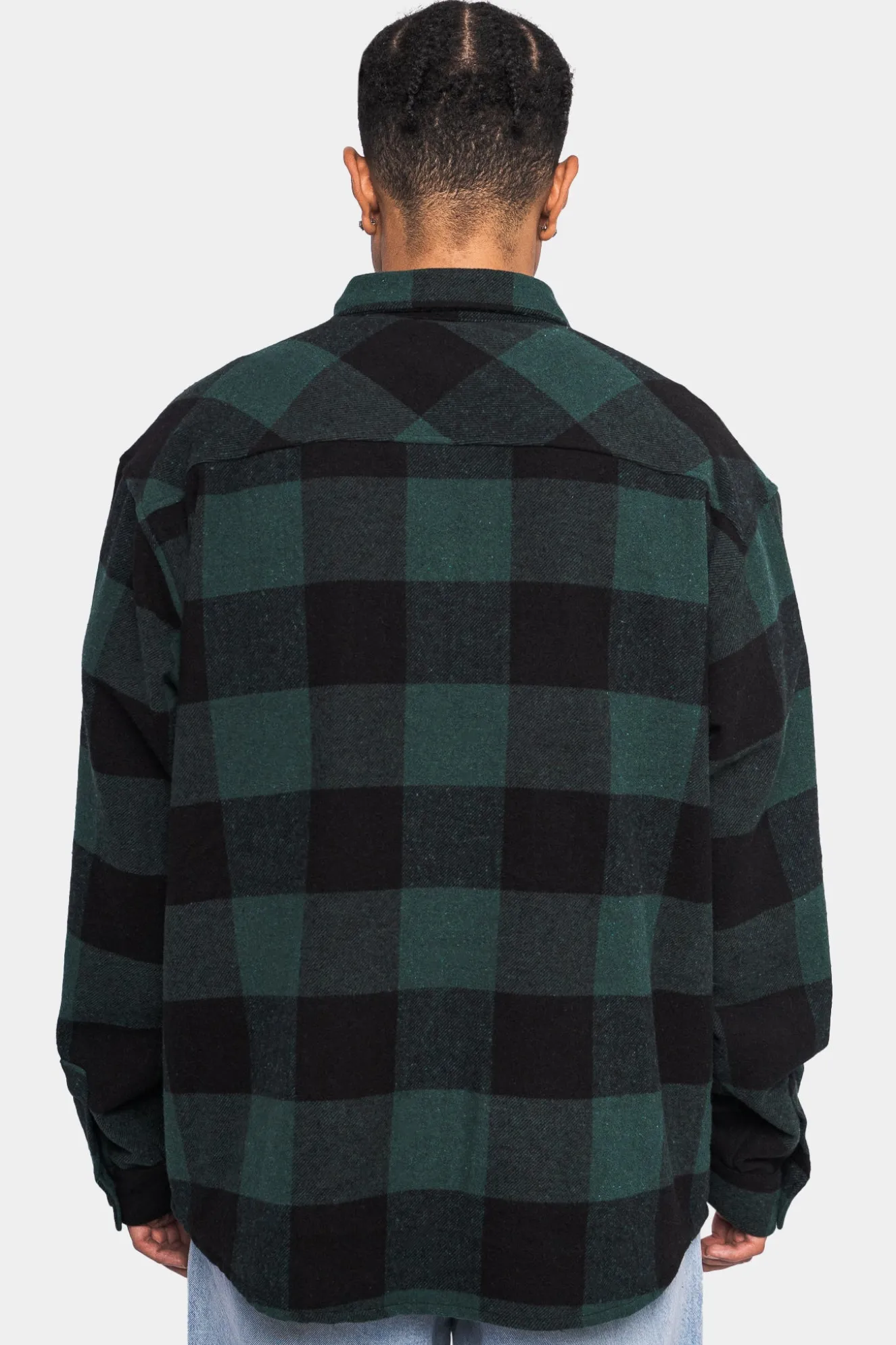 HEAVY FLANNEL JACKET BLACK GREEN