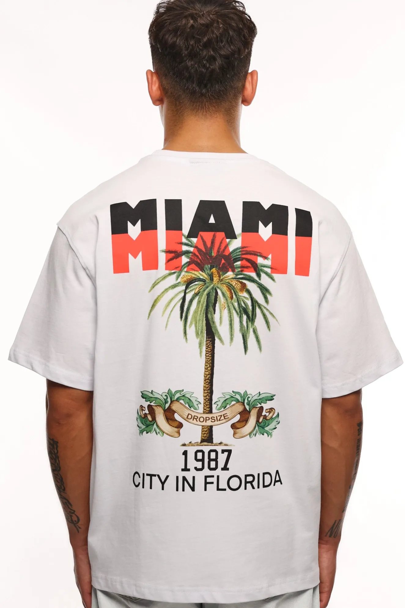HEAVY FLORIDA PALM T-SHIRT BLACK