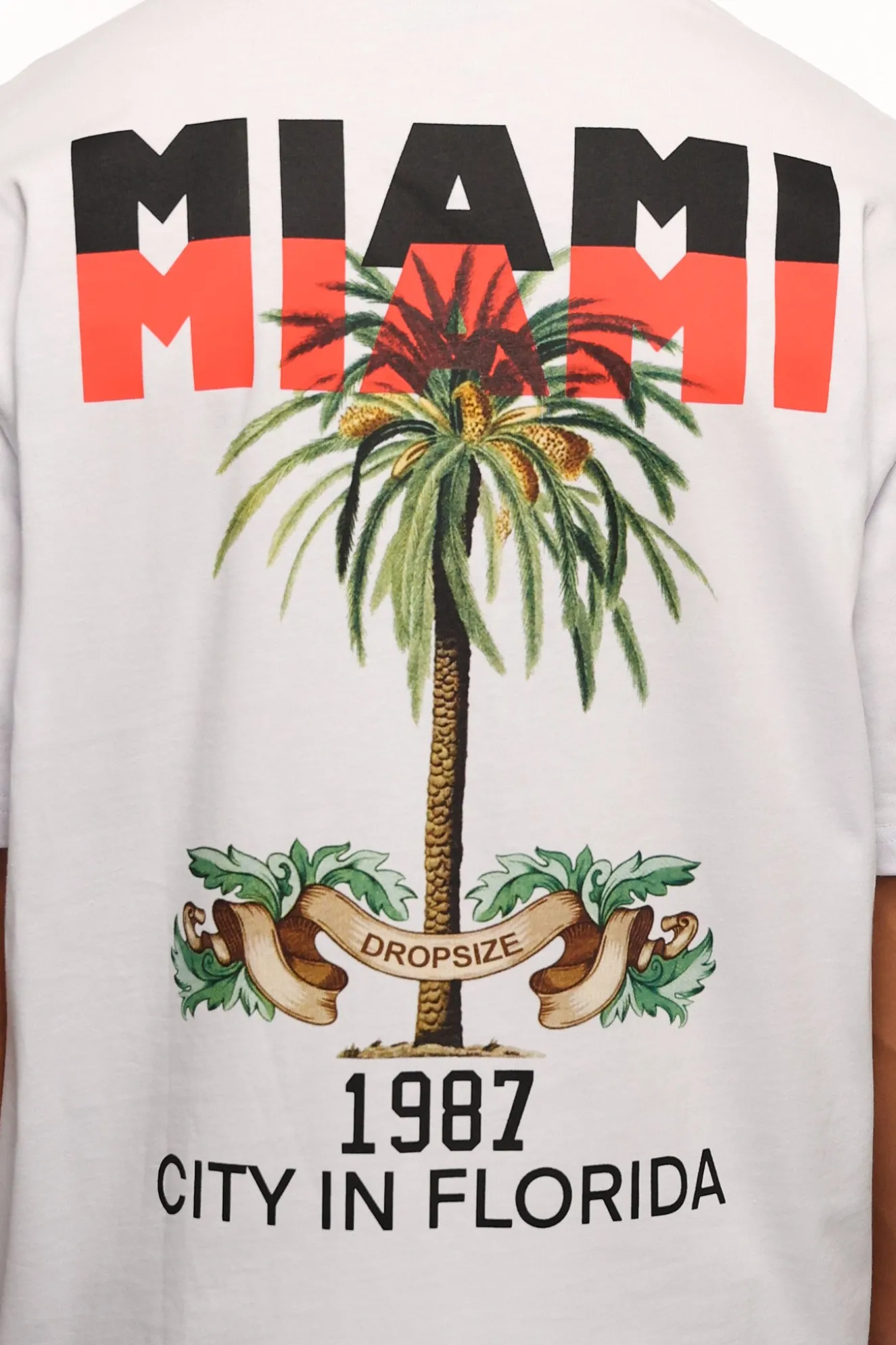 HEAVY FLORIDA PALM T-SHIRT BLACK