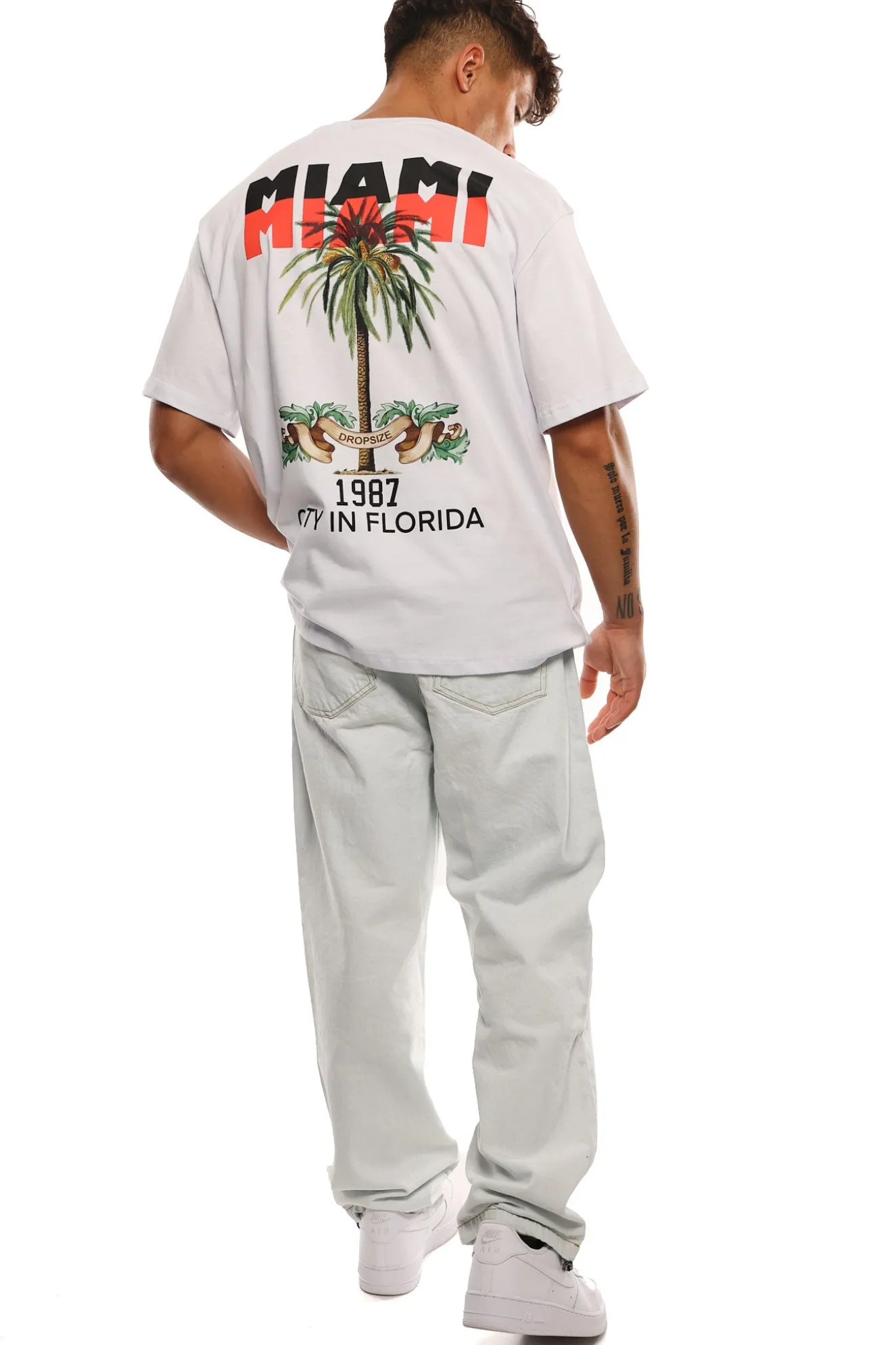 HEAVY FLORIDA PALM T-SHIRT BLACK