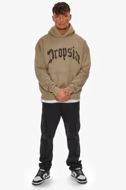 HEAVY FRONT LOGO HOODIE WEATHERED TEAK / CHOCOLATE