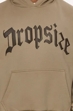 HEAVY FRONT LOGO HOODIE WEATHERED TEAK / CHOCOLATE