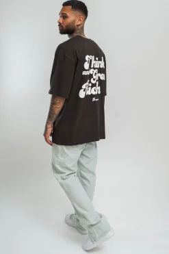 HEAVY GROW RICH T-SHIRT WASHED BLACK