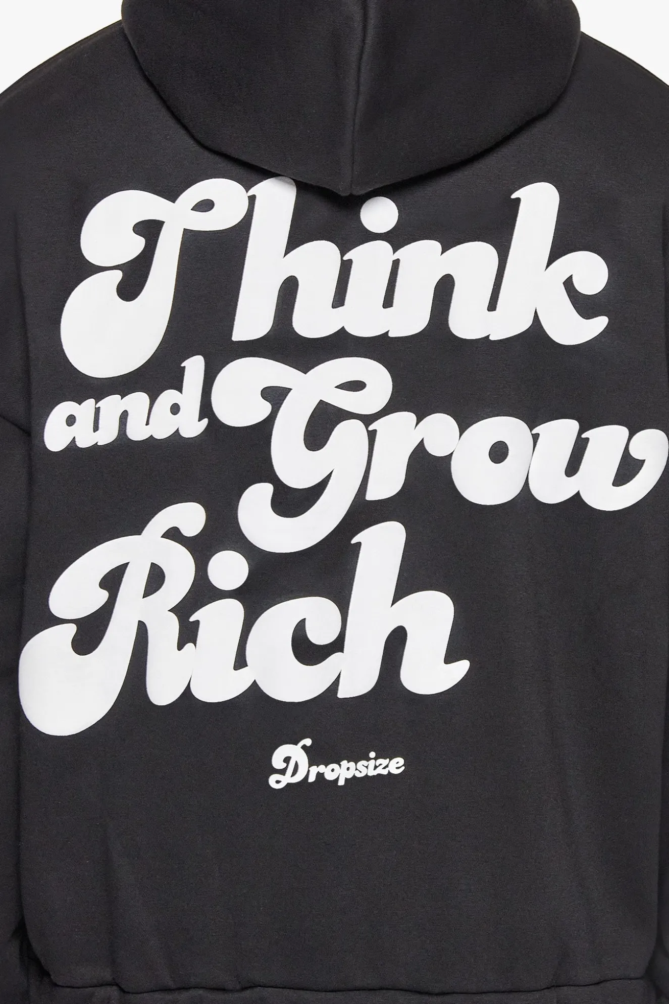 HEAVY GROW RIGHT ZIP HOODIE BLACK