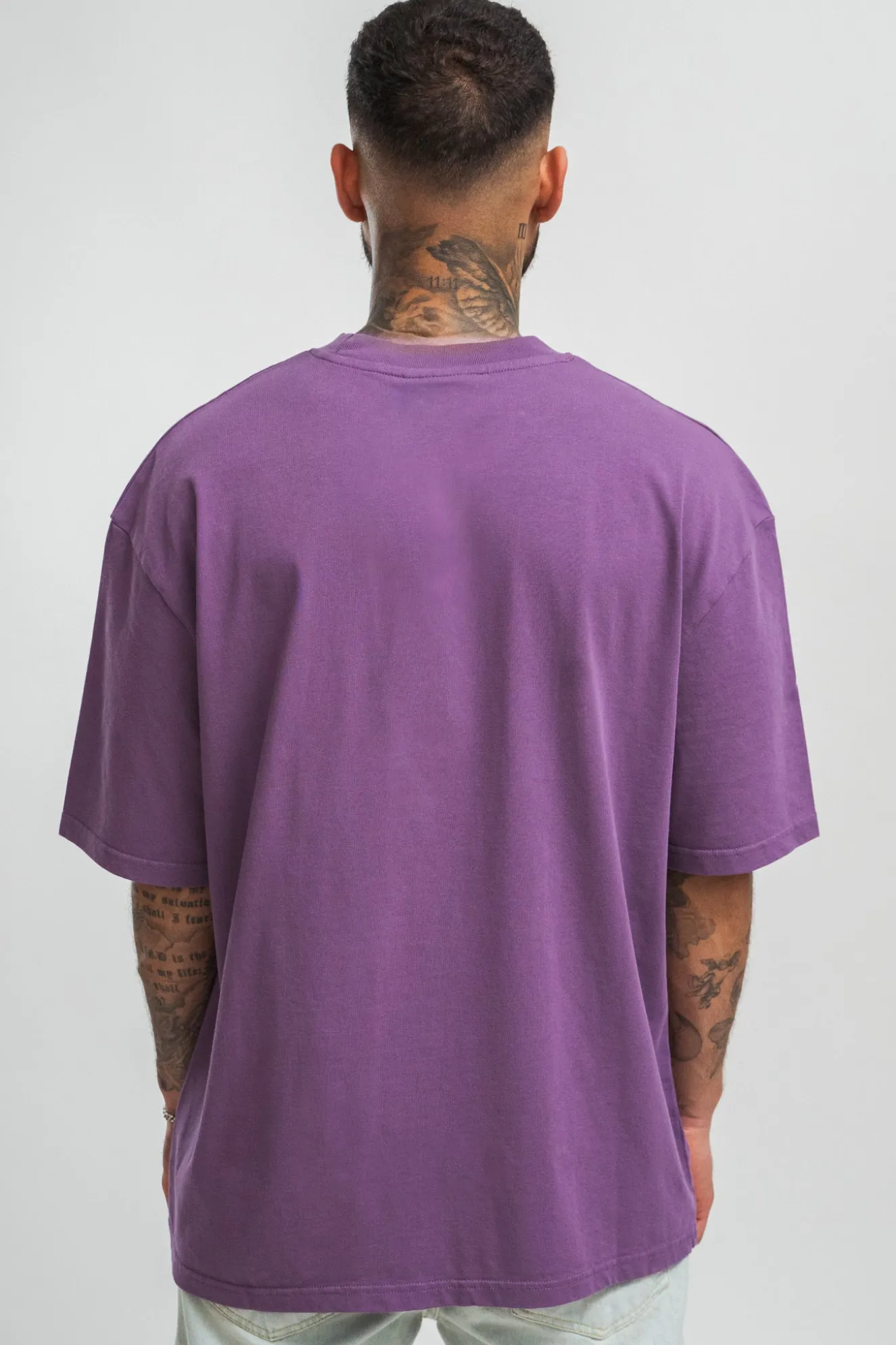 HEAVY HD FRONT LOGO T-SHIRT WASHED PURPLE