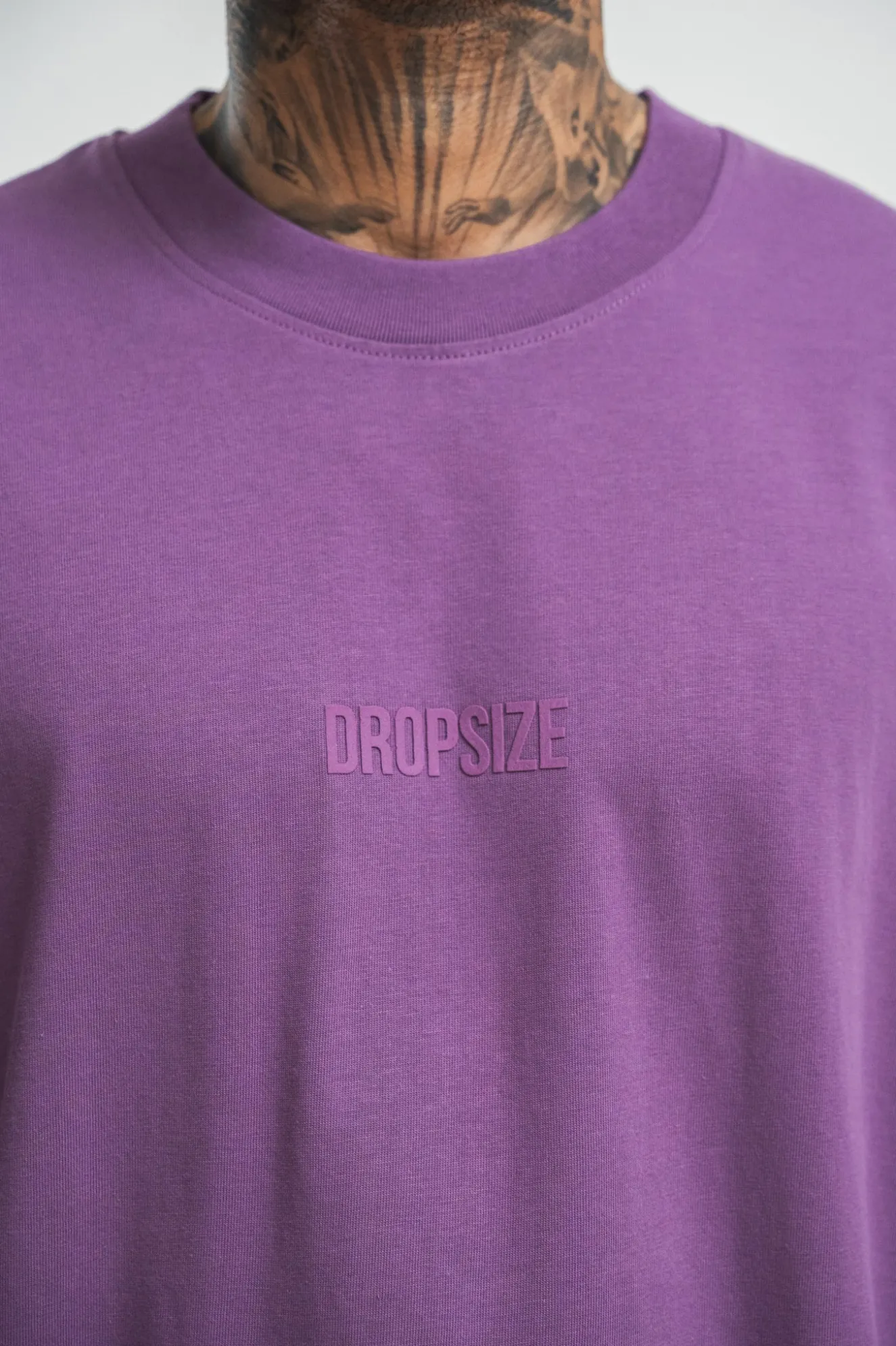 HEAVY HD FRONT LOGO T-SHIRT WASHED PURPLE