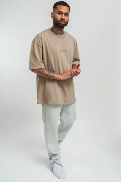 HEAVY HD FRONT LOGO T-SHIRT WEATHERED TEAK