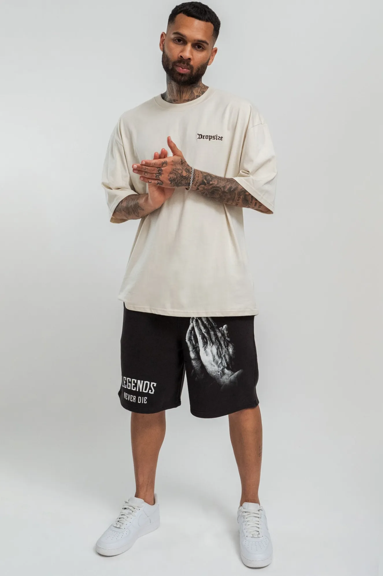 HEAVY LEGENDS SWEAT SHORT WASHED BLACK