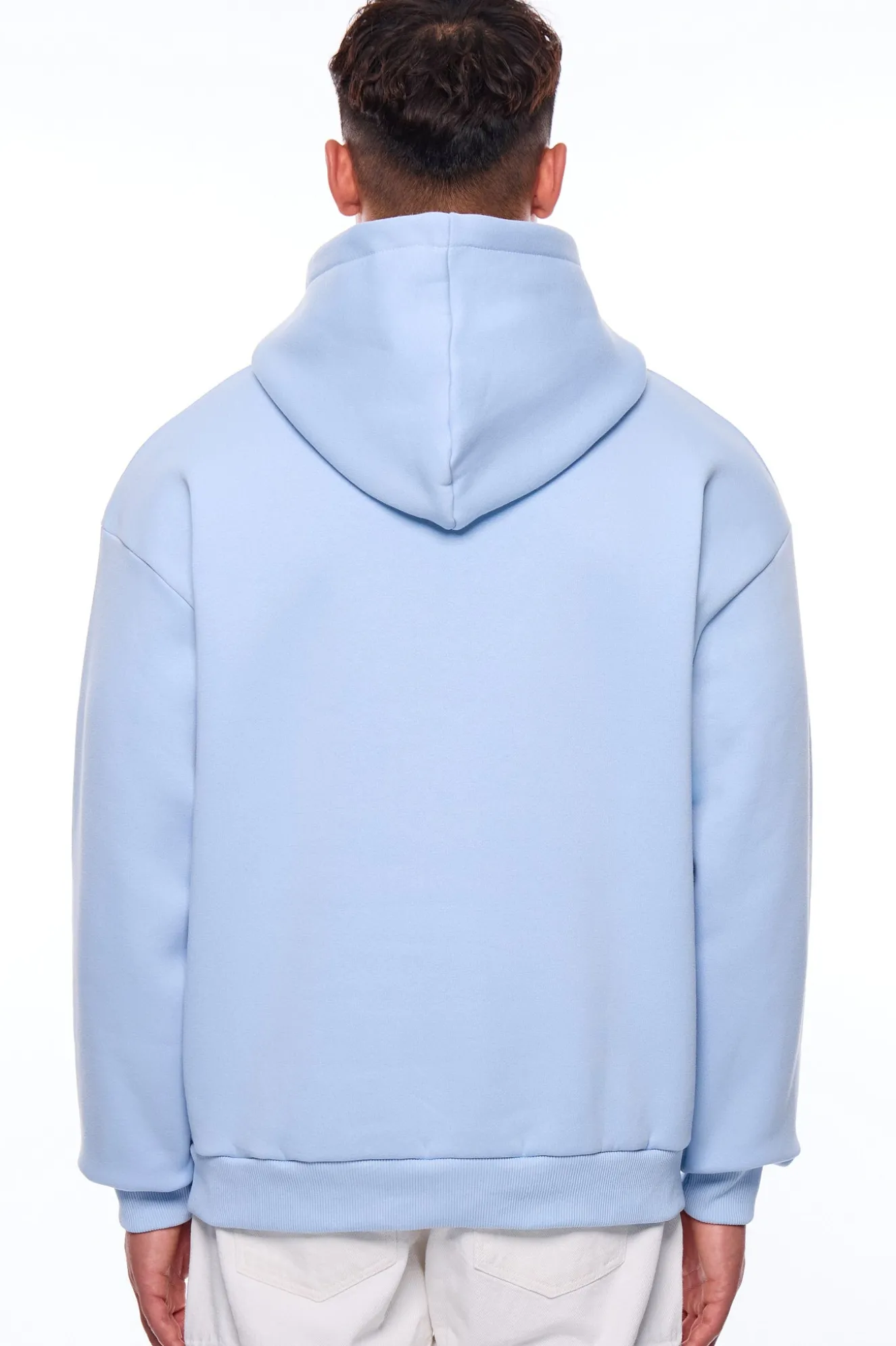 HEAVY LOOSE FIT HOODIE BABY BLUE