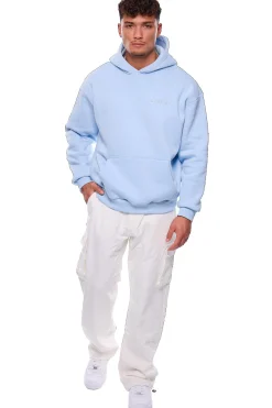 HEAVY LOOSE FIT HOODIE BABY BLUE