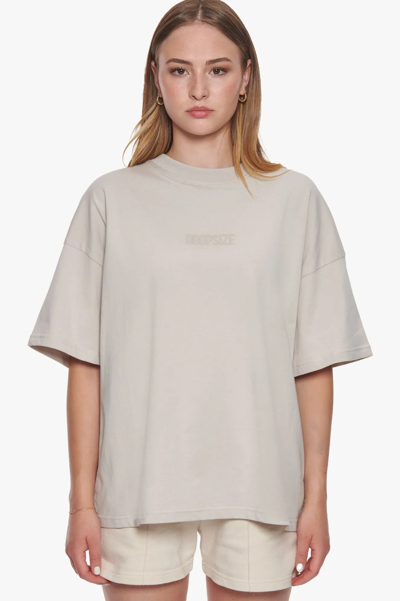 HEAVY MIDDLE HD PRINT T-SHIRT MOON BEAM