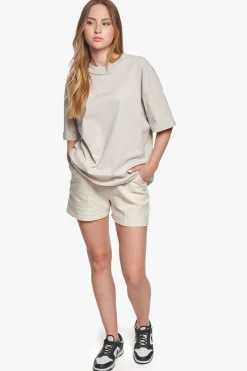 HEAVY MIDDLE HD PRINT T-SHIRT MOON BEAM