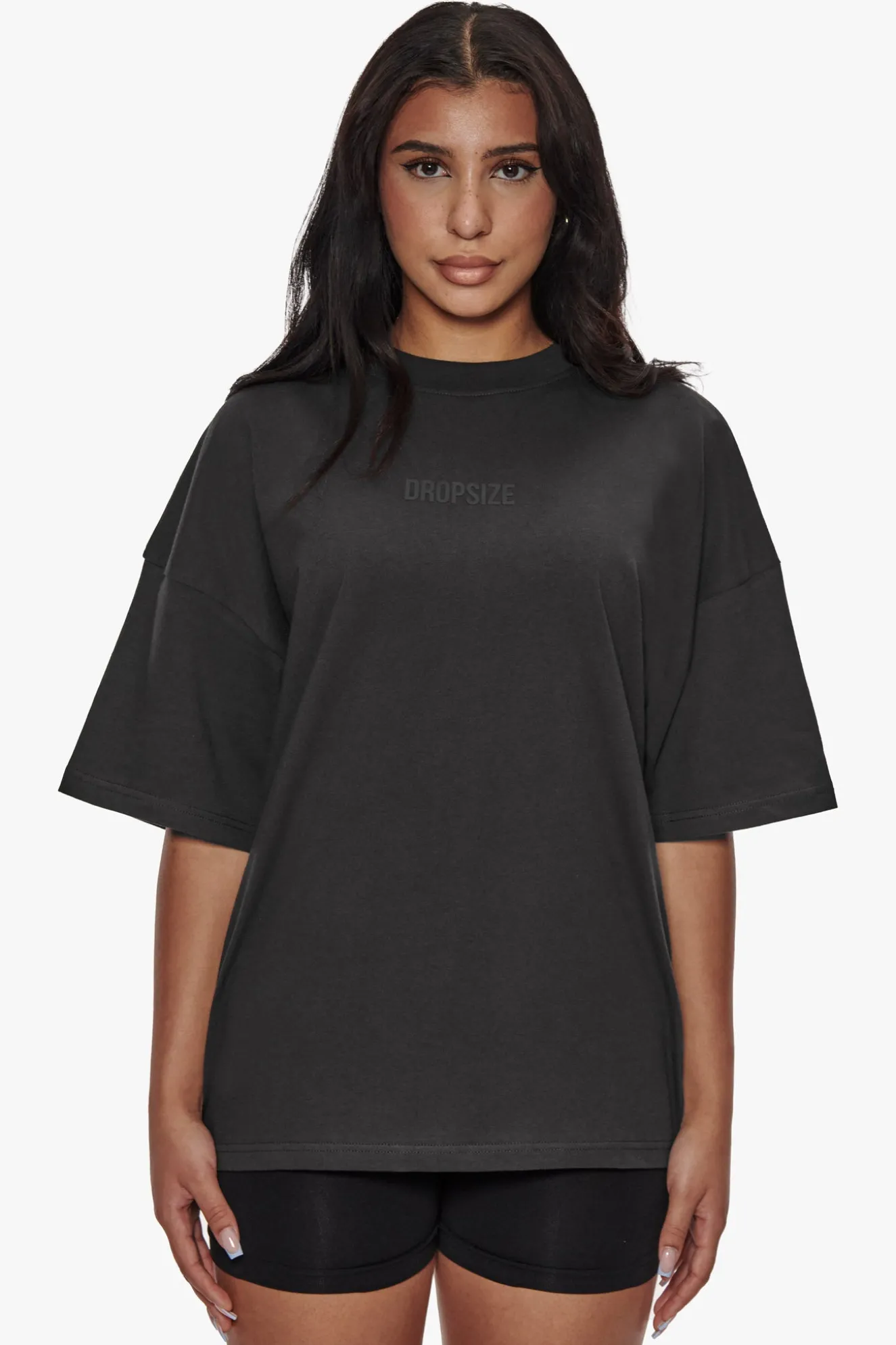 HEAVY MIDDLE HD PRINT T-SHIRT WASHED BLACK