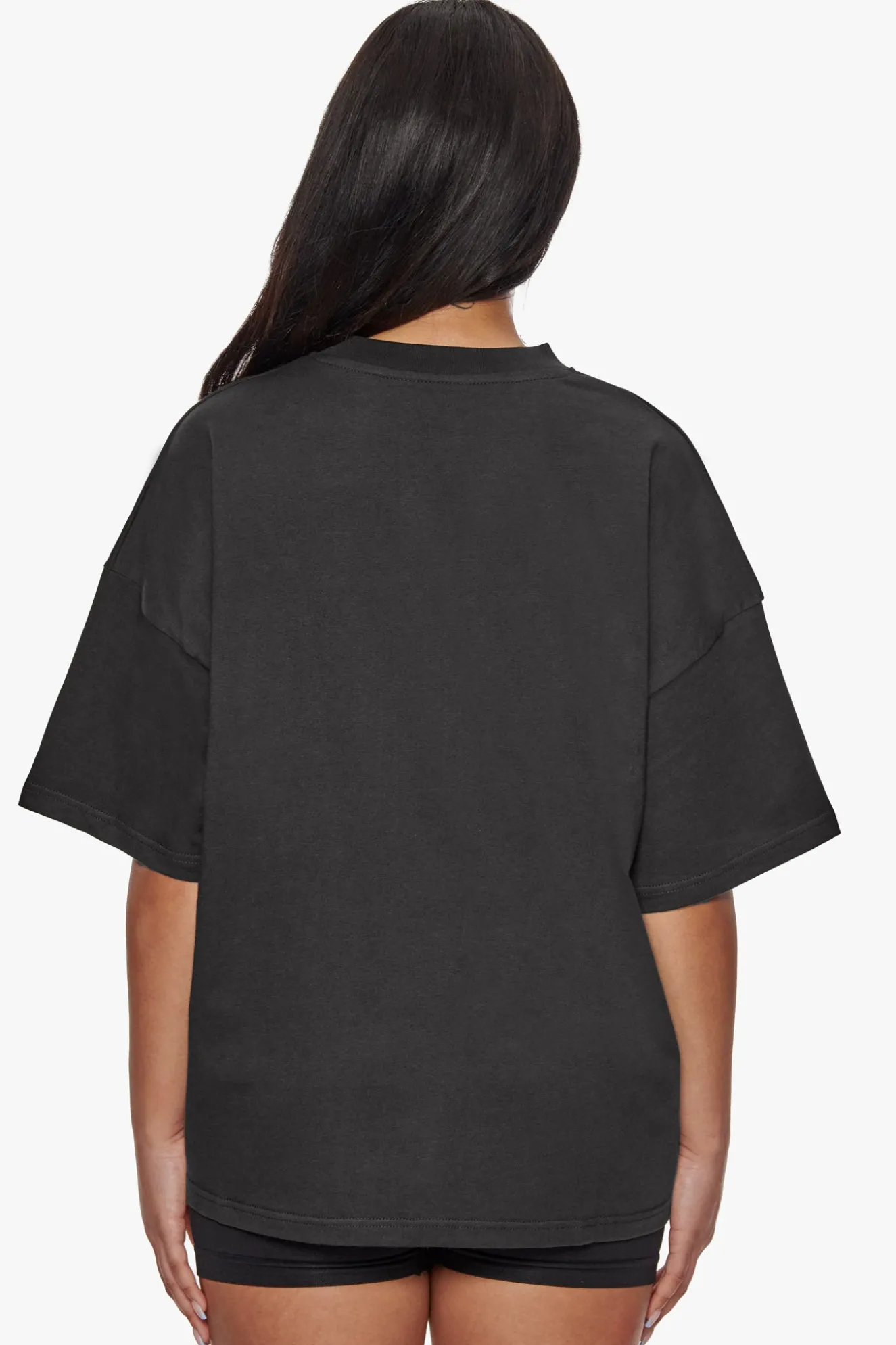 HEAVY MIDDLE HD PRINT T-SHIRT WASHED BLACK