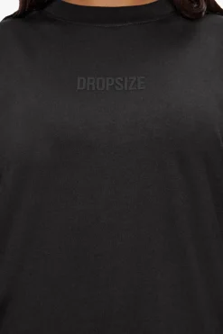 HEAVY MIDDLE HD PRINT T-SHIRT WASHED BLACK