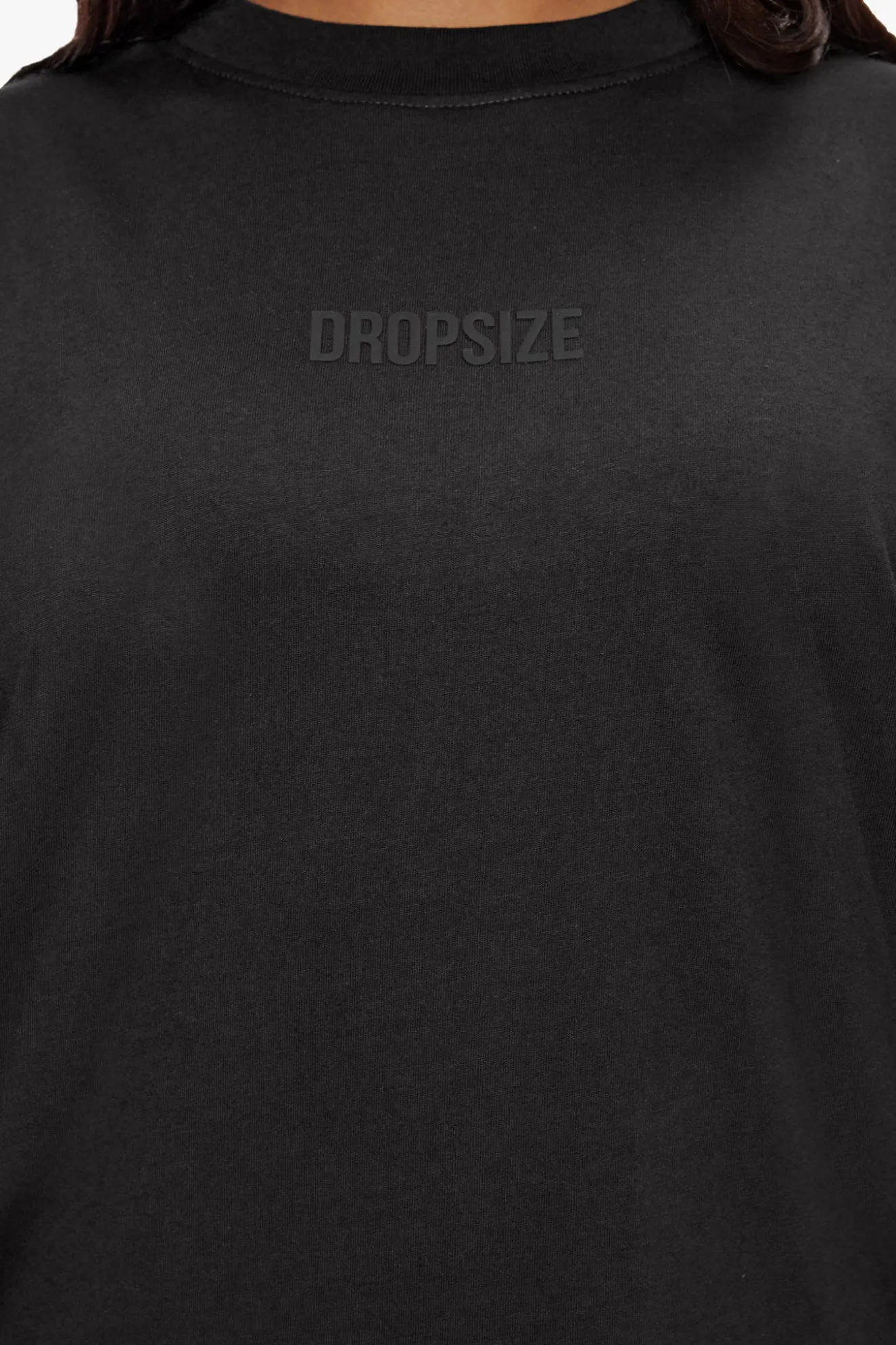 HEAVY MIDDLE HD PRINT T-SHIRT WASHED BLACK