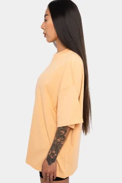 HEAVY MIDDLE HD PRINT T-SHIRT WASHED PEACH