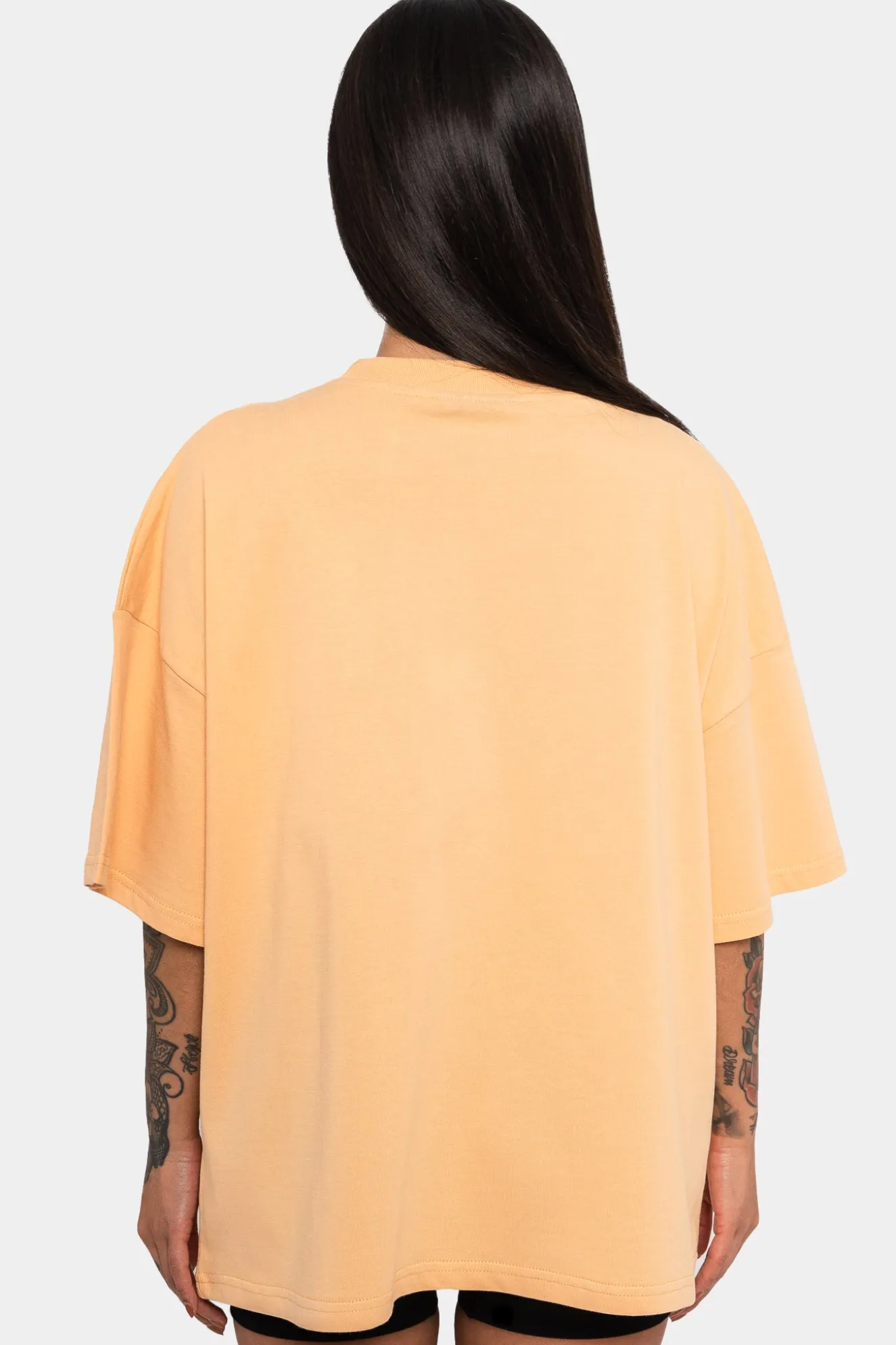 HEAVY MIDDLE HD PRINT T-SHIRT WASHED PEACH
