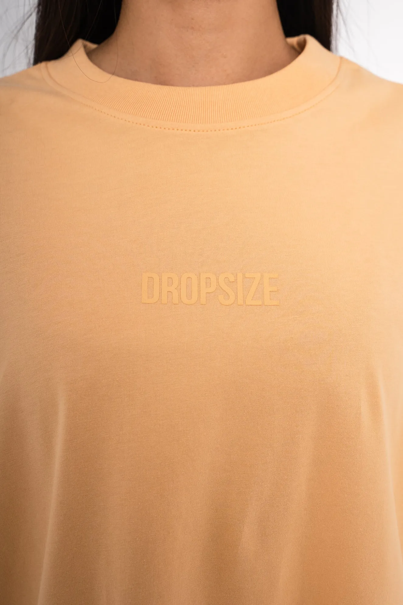 HEAVY MIDDLE HD PRINT T-SHIRT WASHED PEACH