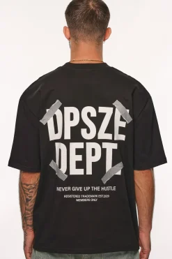 HEAVY NEVER GIVE UP T-SHIRT BLACK