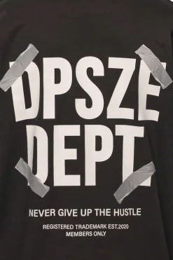 HEAVY NEVER GIVE UP T-SHIRT BLACK