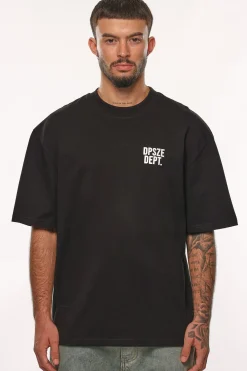 HEAVY NEVER GIVE UP T-SHIRT BLACK