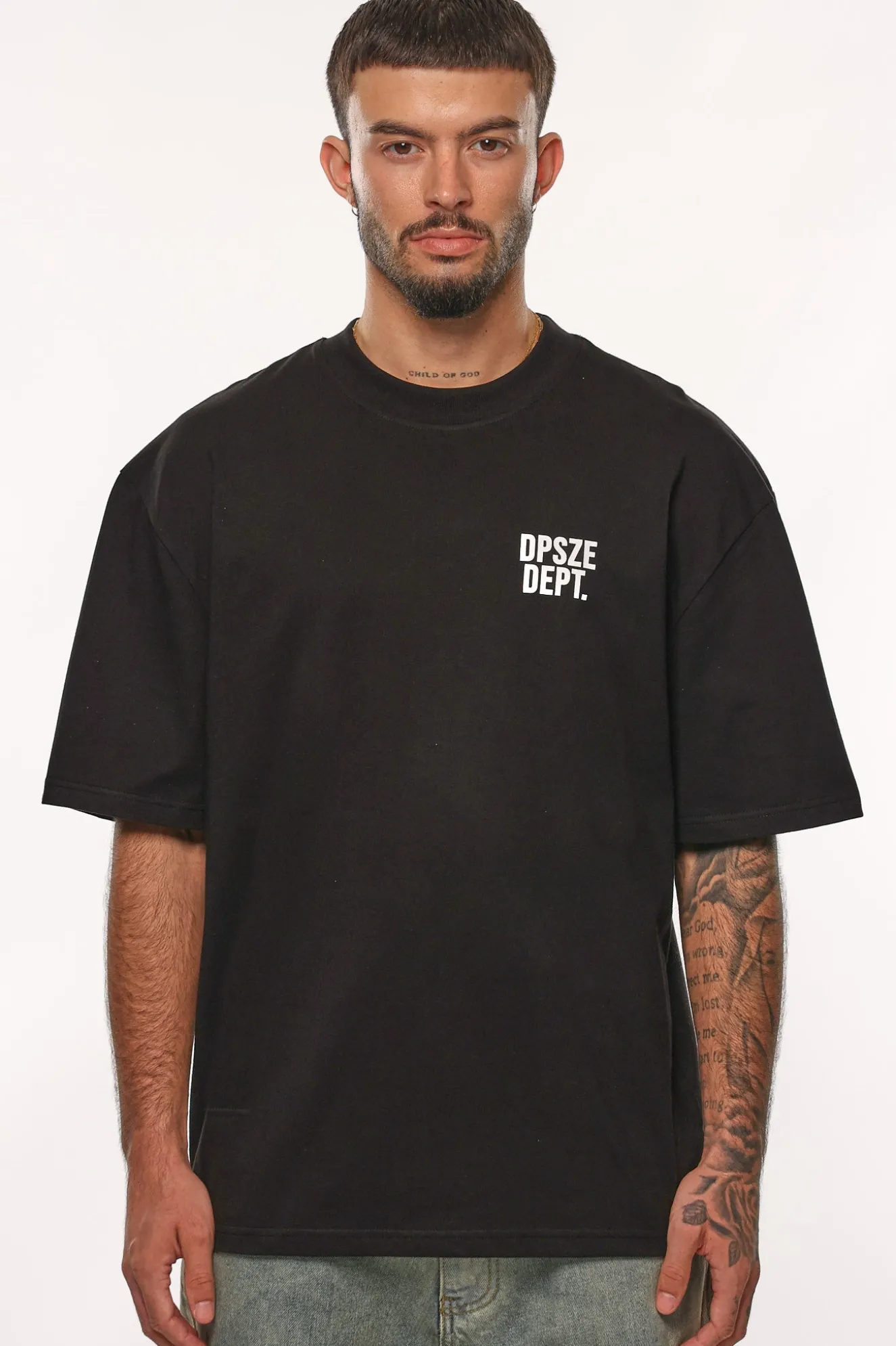 HEAVY NEVER GIVE UP T-SHIRT BLACK