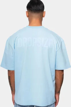 HEAVY OVERRISE HD PRINT T-SHIRT BABY BLUE