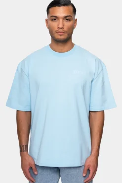 HEAVY OVERRISE HD PRINT T-SHIRT BABY BLUE