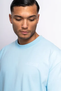 HEAVY OVERRISE HD PRINT T-SHIRT BABY BLUE