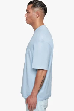 HEAVY OVERSIZE PUFFER PRINT T-SHIRT BABY BLUE
