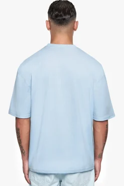 HEAVY OVERSIZE PUFFER PRINT T-SHIRT BABY BLUE