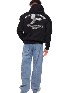 HEAVY OVERSIZE ACHIEVE ANYTHING HOODIE BLACK