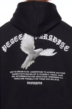 HEAVY OVERSIZE ACHIEVE ANYTHING HOODIE BLACK