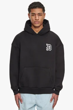 HEAVY OVERSIZE BACKLOGO HOODIE BLACK
