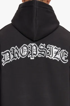 HEAVY OVERSIZE BACKLOGO HOODIE BLACK