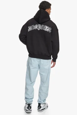 HEAVY OVERSIZE BACKLOGO HOODIE BLACK