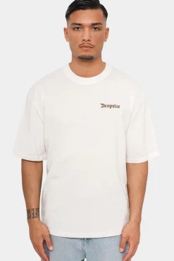 HEAVY OVERSIZE BACKPRINT T-SHIRT CREAM/BROWN