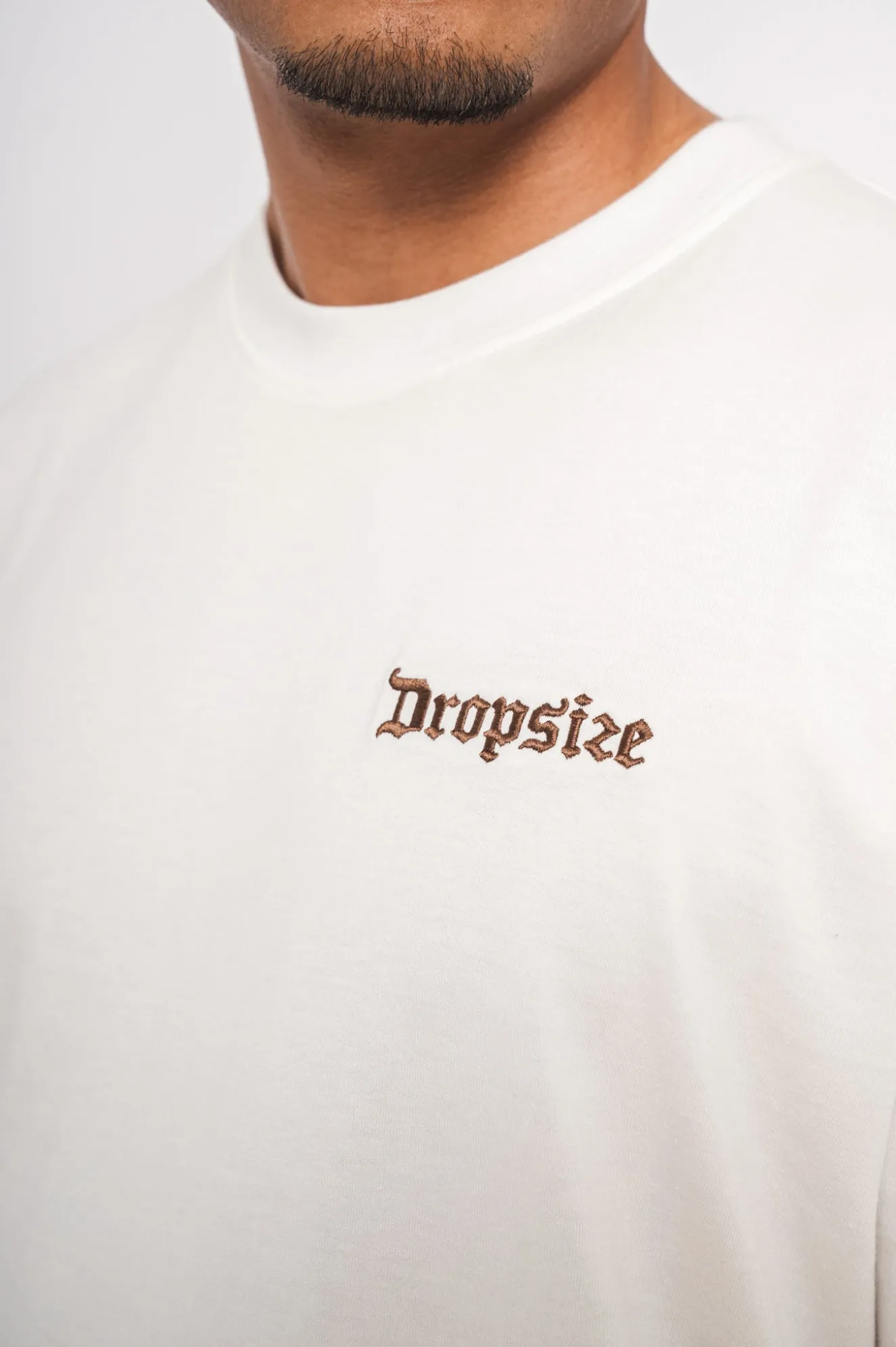 HEAVY OVERSIZE BACKPRINT T-SHIRT CREAM/BROWN