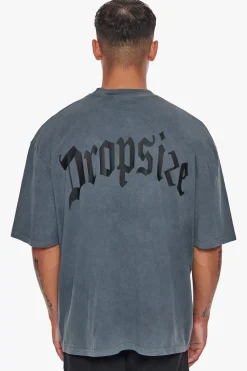 HEAVY OVERSIZE BACKPRINT T-SHIRT WASHED GRAY