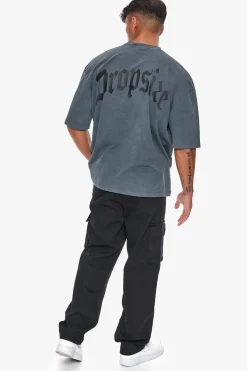 HEAVY OVERSIZE BACKPRINT T-SHIRT WASHED GRAY