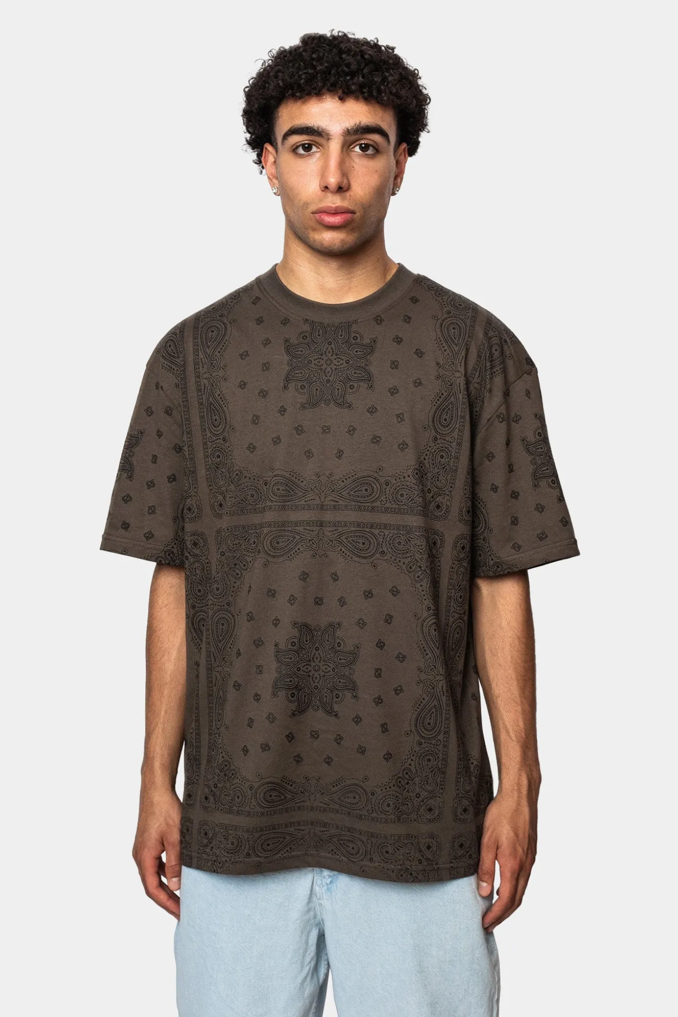 HEAVY OVERSIZE BANDANA T-SHIRT MAJOR BROWN
