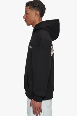 HEAVY OVERSIZE BEST PLACE TO LIVE HOODIE BLACK/ORANGE