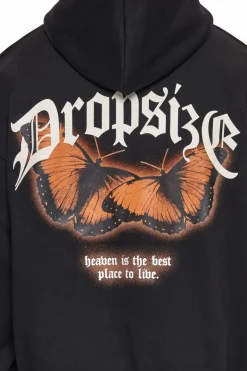 HEAVY OVERSIZE BEST PLACE TO LIVE HOODIE BLACK/ORANGE