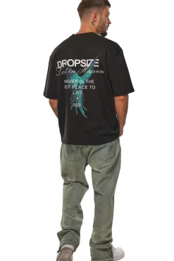 HEAVY OVERSIZE BEST PLACE T-SHIRT BLACK