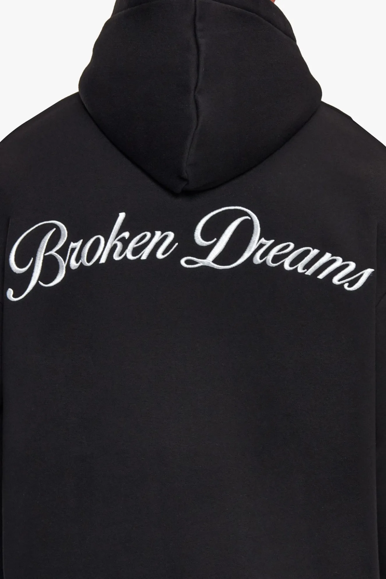 HEAVY OVERSIZE BROKEN DREAMS BACKPRINT HOODIE BLACK