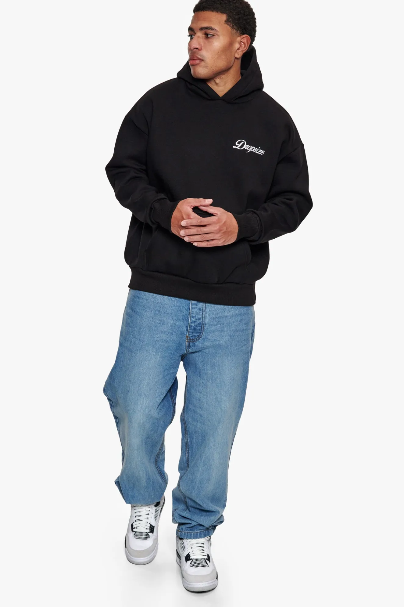 HEAVY OVERSIZE BROKEN DREAMS BACKPRINT HOODIE BLACK