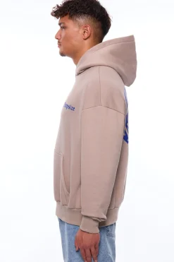 HEAVY OVERSIZE BROKEN HEART HOODIE SIMPLY TAUPE